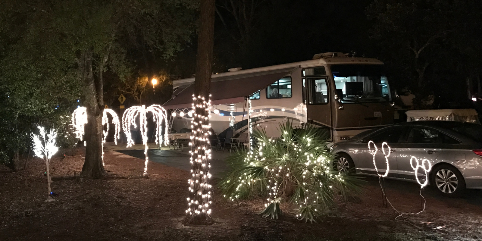 Lights at RV campground site_h