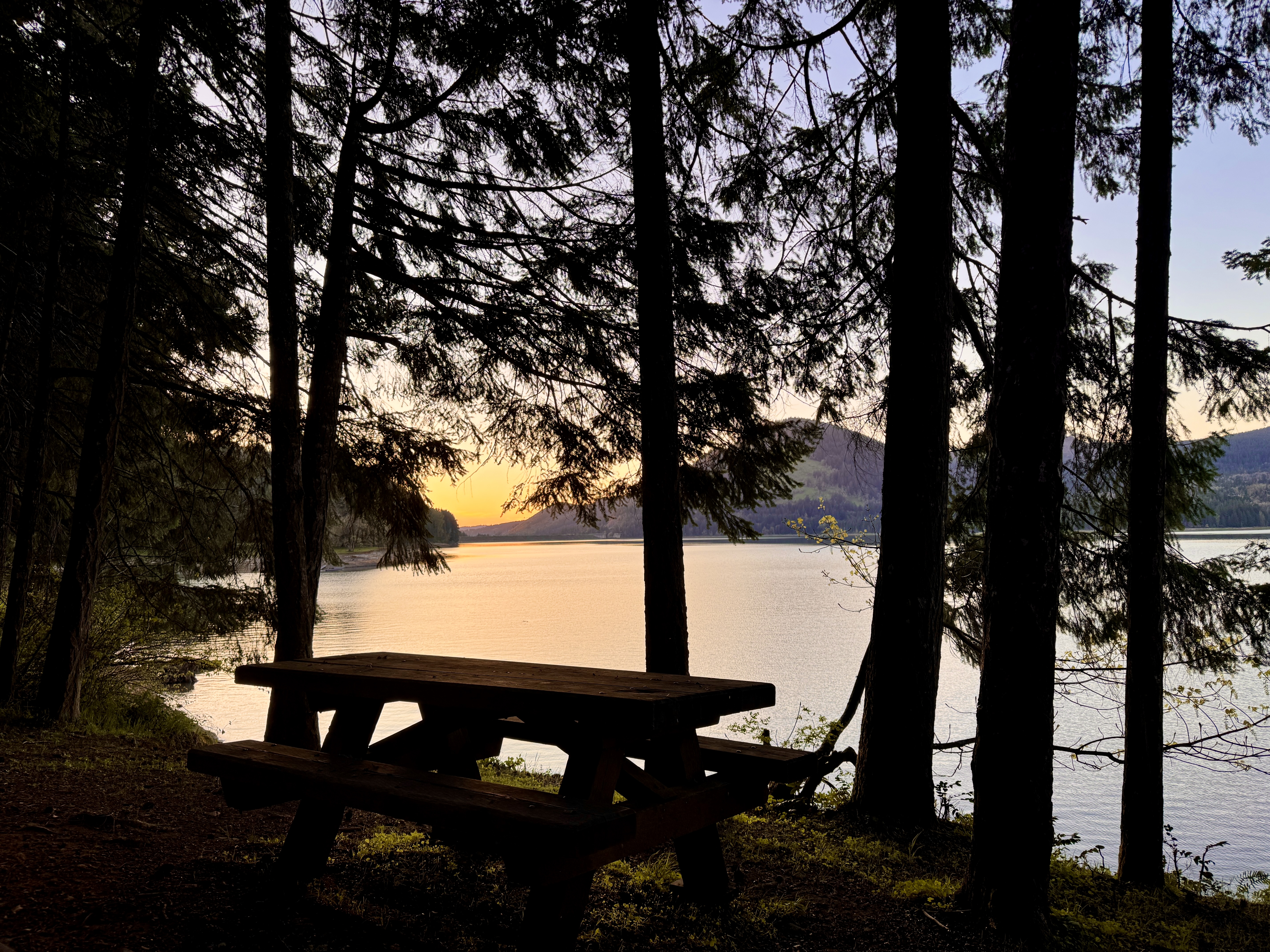 Sunset at Baker Bay Campground