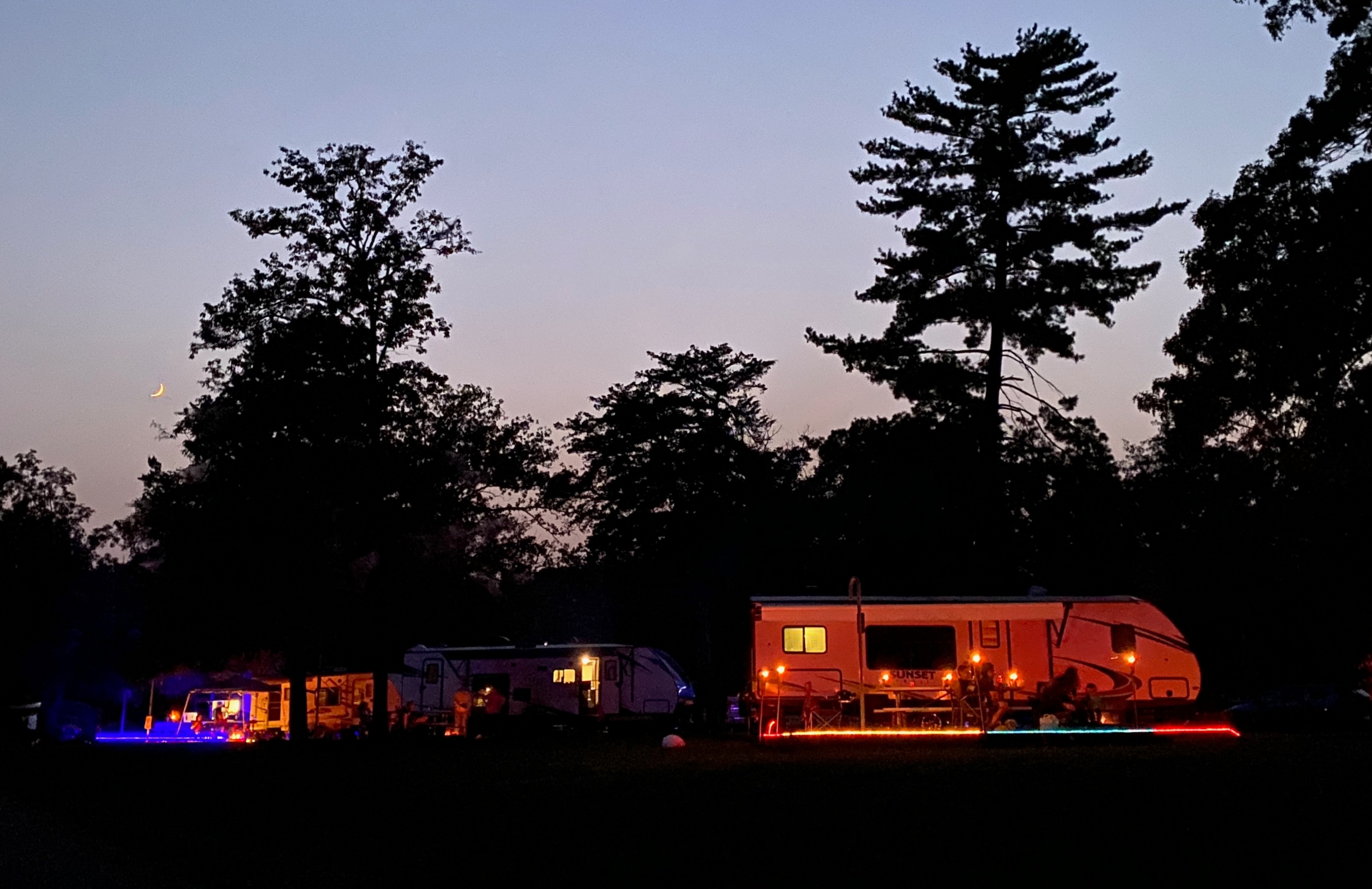 Campsite at night