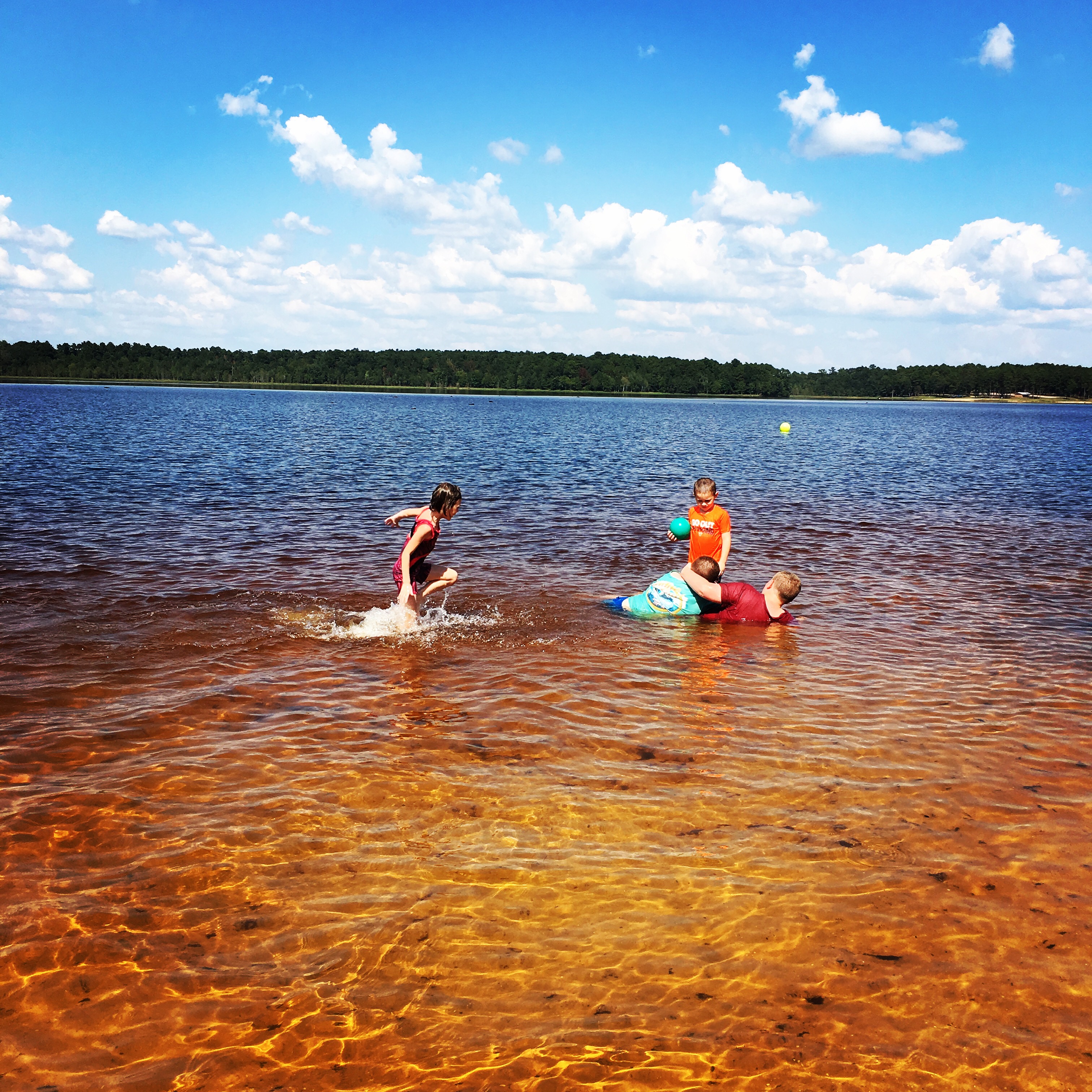 Swimming at campground