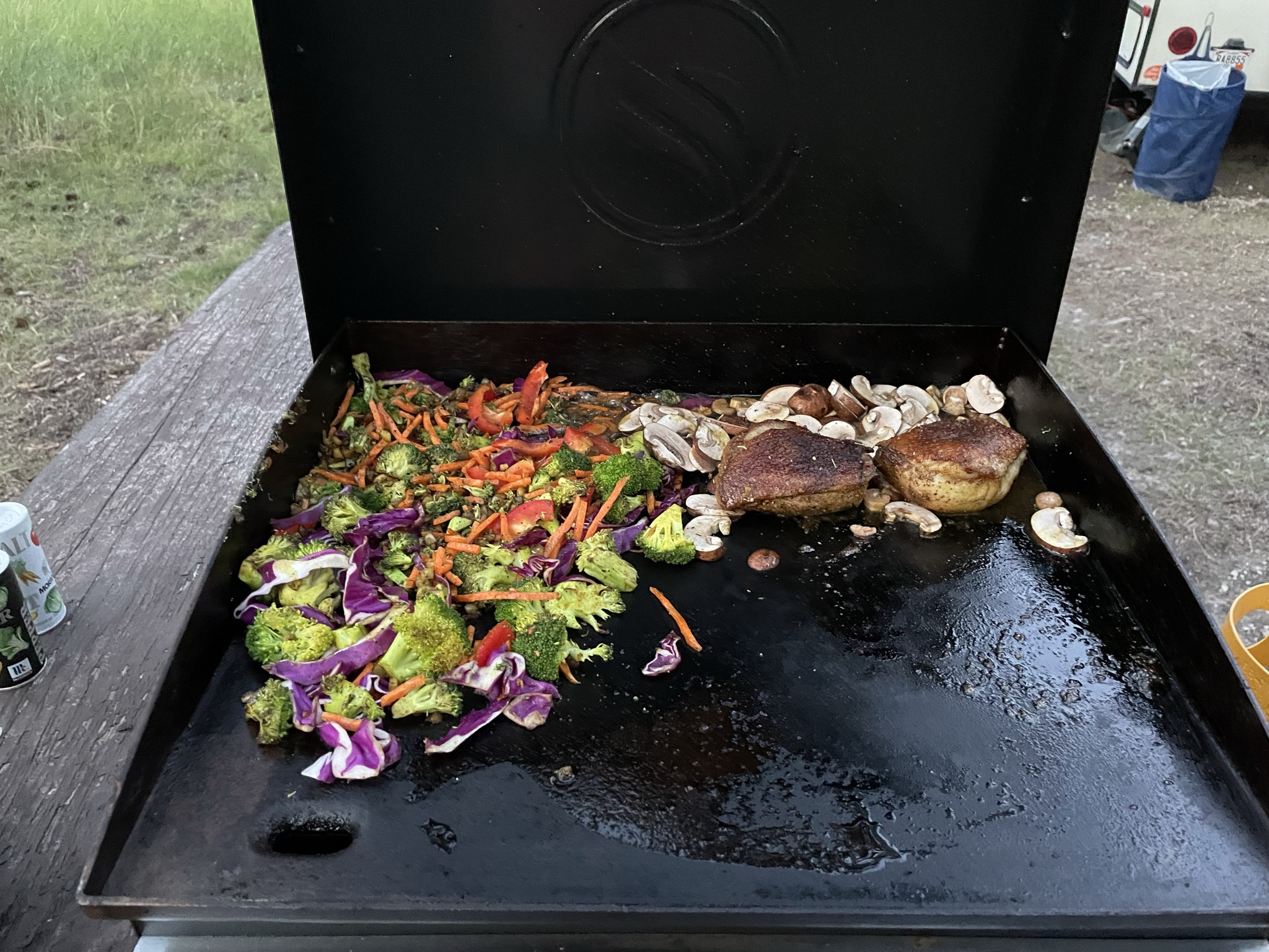 cooking on griddle