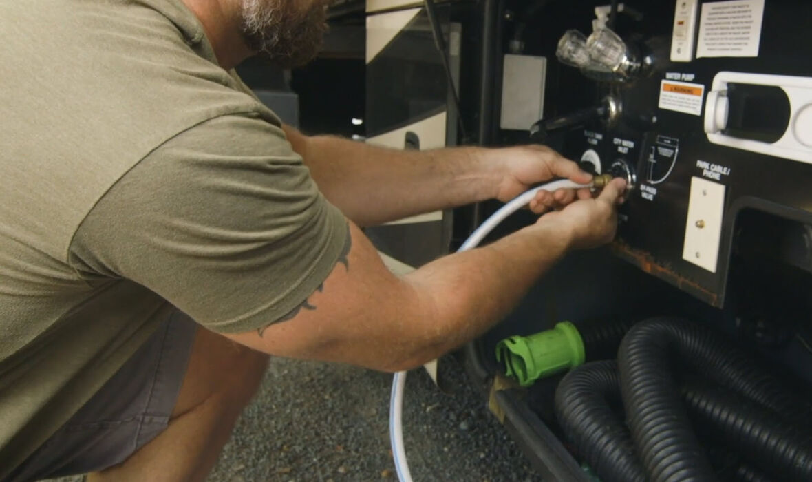 Water line in RV