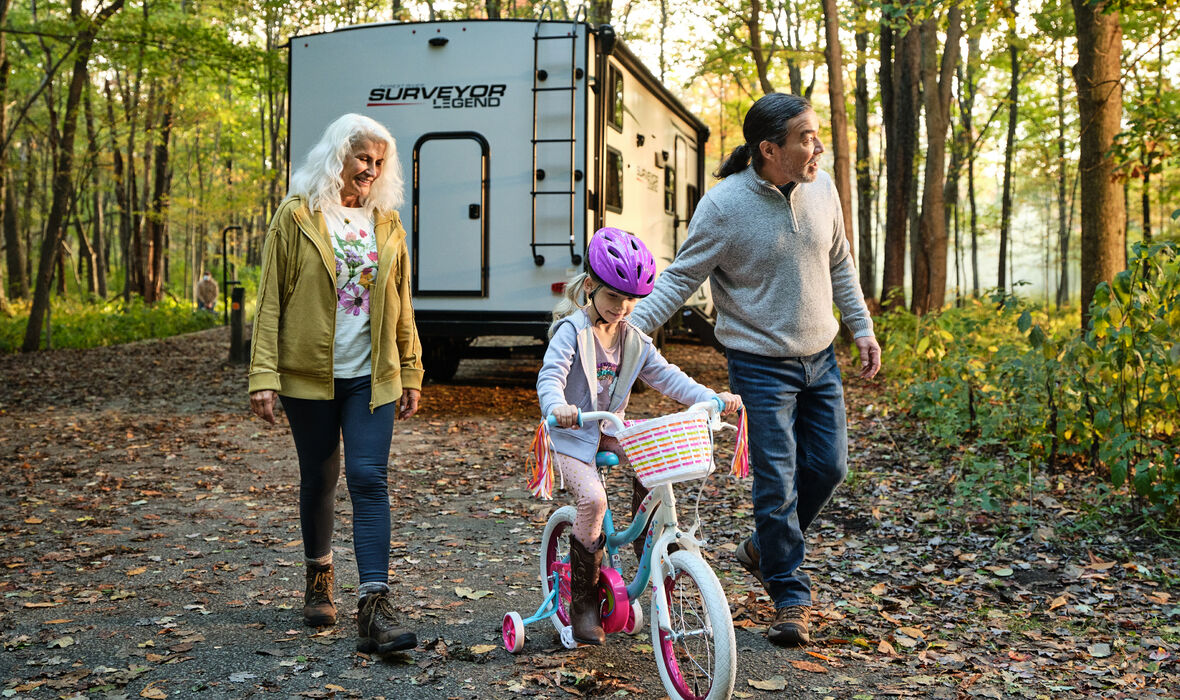 Grandparents with granddaughter