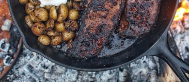 Chipotle Coffee Rub Steak Skillet