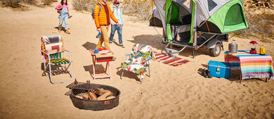 Camping topic landing