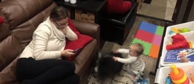 baby in an RV
