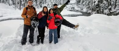 Skiing And Camping In A Winter Wonderland