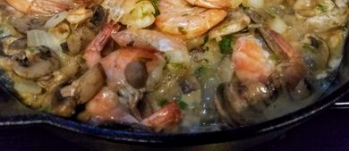 Skillet Shrimp stir-fry
