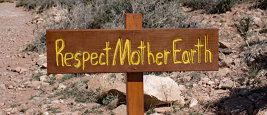 Respect mother nature sign