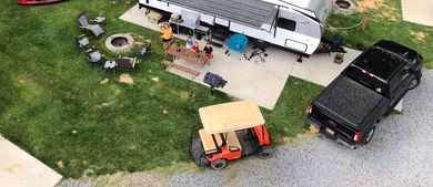 Travel Trailer at Campsite