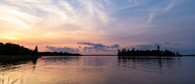 sunset on the water