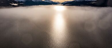 Alaska mountains and water