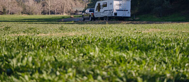 RV in field