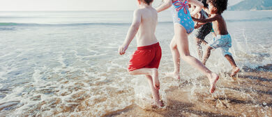 Kids at the beach