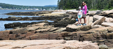 People standing at Acadia National Park
