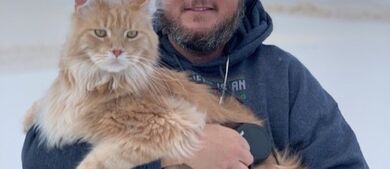 Scott Russel and Fisher the Maine Coon