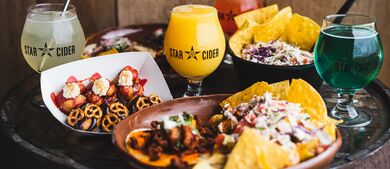 Star Cider food and drink platter