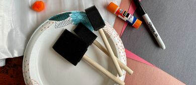 Paint paper and plate
