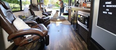 Person organizing RV