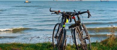 Biking on a beach_h