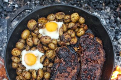 Chipotle Coffee Rub Steak Skillet