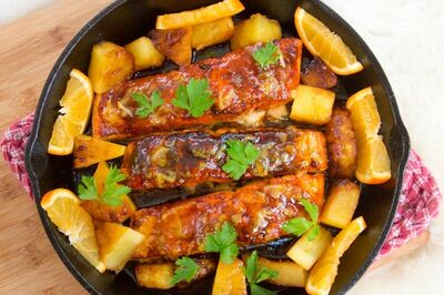 Cajun Orange Salmon with Pineapple