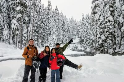 Skiing And Camping In A Winter Wonderland