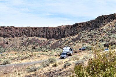 Boondocking in Rocky Landscape