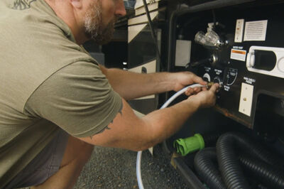 Water line in RV