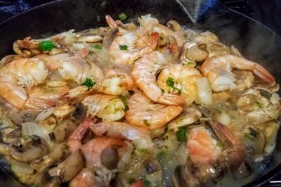 Skillet Shrimp stir-fry