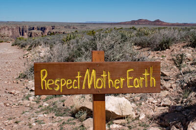 Respect mother nature sign