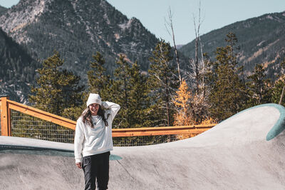 Annie at skate park