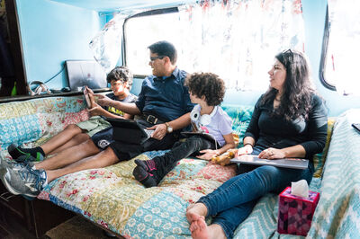 family in RV