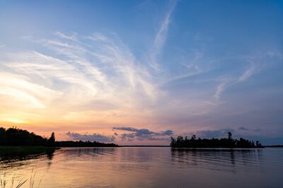 sunset on the water