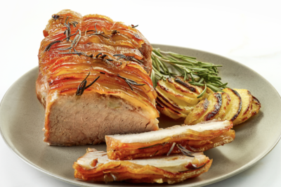Leek and Potato Pork Roast