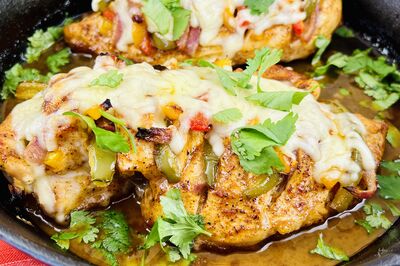 Cast Iron Hassleback Fajita Chicken