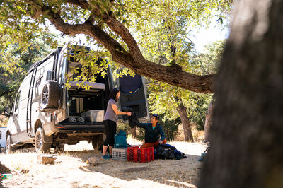 Aaron Mike Unpacking Rv