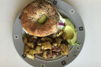 Breakfast Sandwich with Greek Potatoes