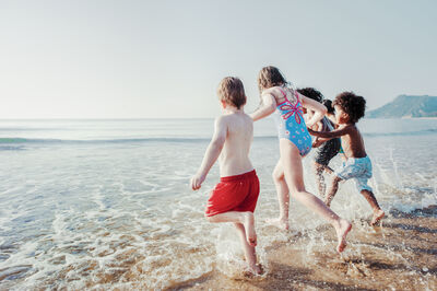 Kids at the beach