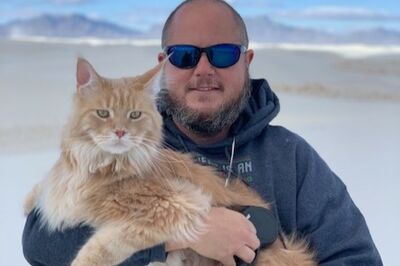 Scott Russel and Fisher the Maine Coon