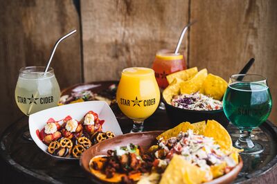 Star Cider food and drink platter
