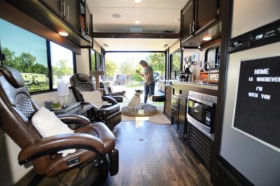 Person organizing RV