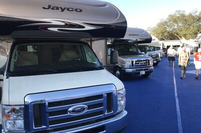 Jayco Class C at an RV show