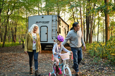 Grandparents with granddaughter