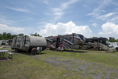 RVs at a campground