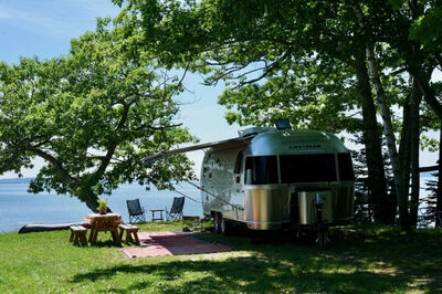 Airstream at Searsport Campground in Maine