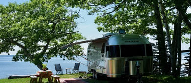 Airstream at Searsport Campground in Maine