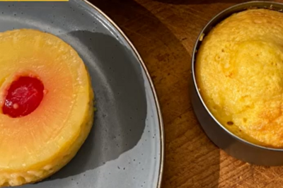 Individual pineapple upside down cakes