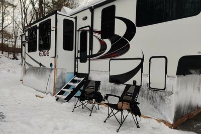RV in the snow
