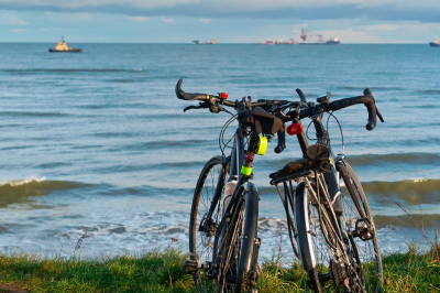 Biking on a beach_h